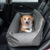 PupProtector™ Faux Leather Memory Foam Dog Car Bed - Slate Grey