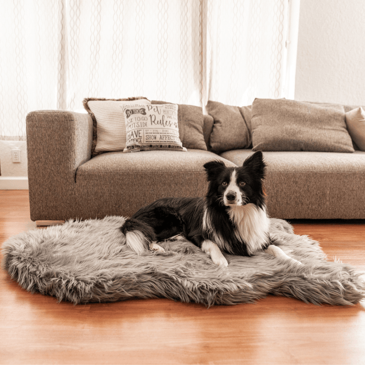 PupRug™ Faux Fur Orthopedic Dog Bed + FREE Holiday Plaid Bed Cover