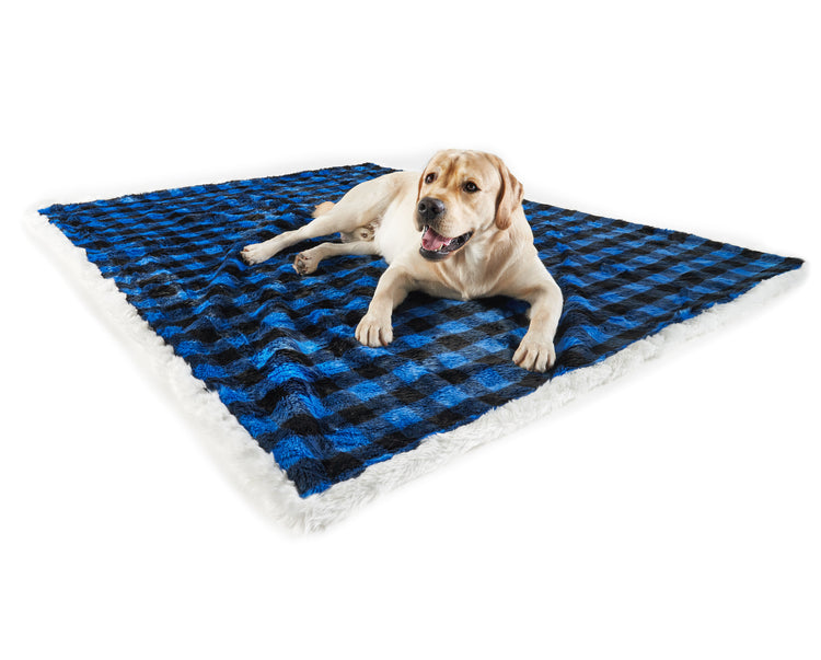 PupProtector™ Waterproof Throw Blanket - Blue Buffalo Plaid