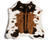 PupRug™ Animal Print Memory Foam Dog Bed Cover - Brown Faux Cowhide (Bed Not Included)