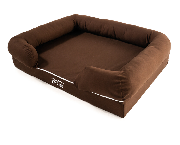 brown bolster dog bed cover