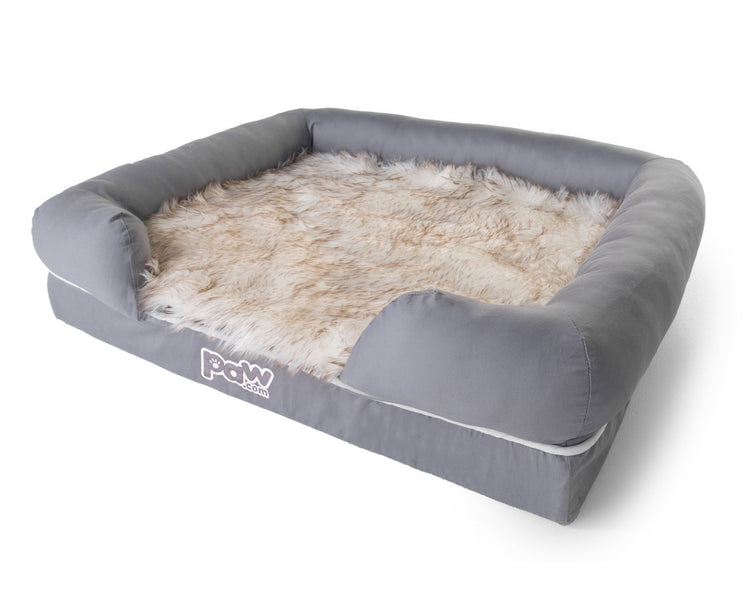 PupLounge™ Memory Foam Bolster Bed & Topper