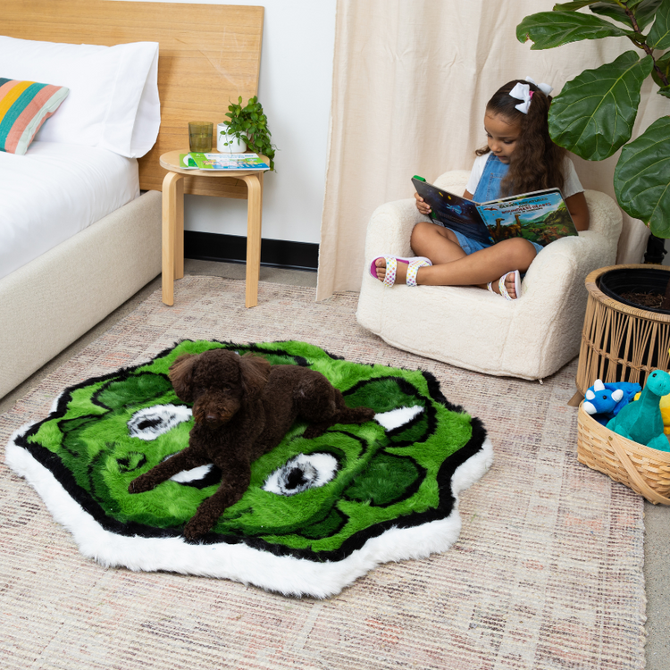 PupRug™ Memory Foam Dog Bed & Play Mat - Dinosaur