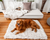 PupRug™ Bundle - Orthopedic Bed Rectangle, White + Matching Waterproof Blanket