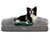 Border Collie on Faux Fur Green Topper