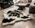 PupRug™ Animal Print Memory Foam Dog Bed Cover - Black Faux Cowhide (Bed Not Included)