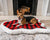 PupRug™ Faux Fur Orthopedic Dog Bed Cover - Curve Red Holiday Plaid (Bed Not Included)