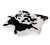 PupRug™ Animal Print Memory Foam Dog Bed Cover - Black Faux Cowhide (Bed Not Included)