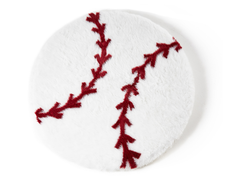 PupRug™ Faux Fur Orthopedic Dog Bed - Baseball