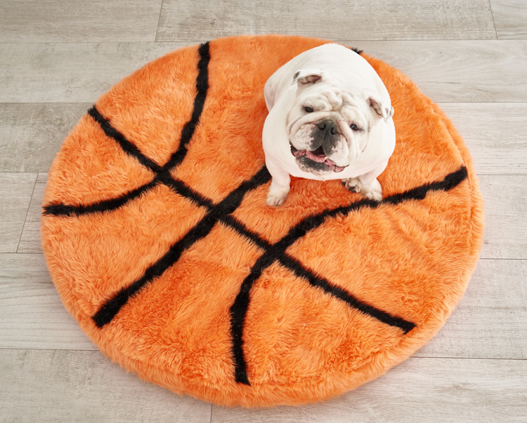 PupRug™ Faux Fur Orthopedic Dog Bed - Basketball