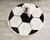 bulldog on soccer ball faux fur dog bed