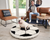 bulldog on soccer ball orthopedic dog bed in sports-themed man cave