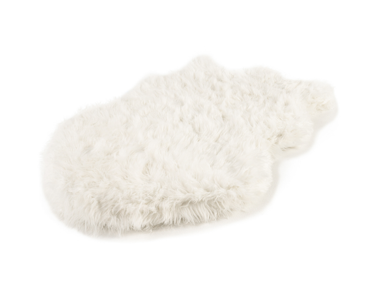 PupRug™ Faux Fur Orthopedic Dog Bed Cover - Curve Polar White (Bed Not Included)