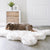 PupRug™ Faux Fur Orthopedic Dog Bed - Curve White with Brown Accents