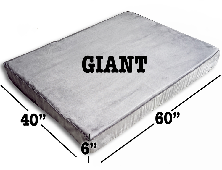 giant pet mattress with gray soft micro-fiber cover