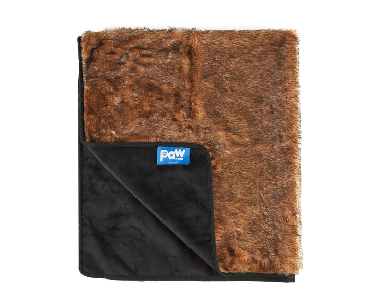 paw.com sable tan short fur throw blanket